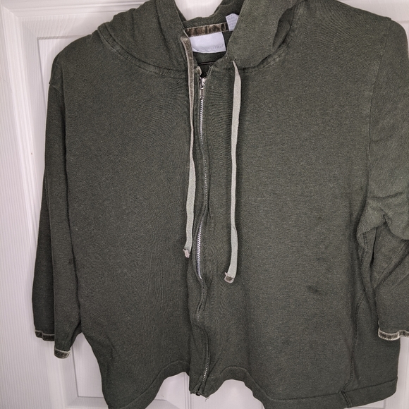 North west Blue olive green velvet trimmed jacket - Picture 2 of 5